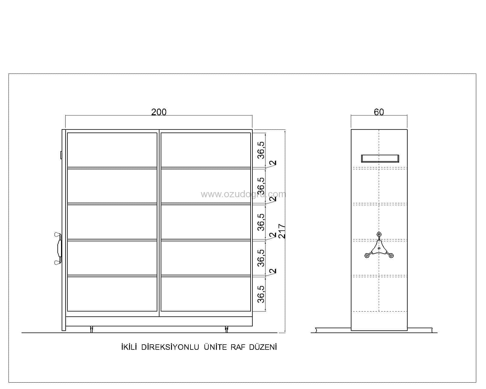 Double Bay Shelving Layout